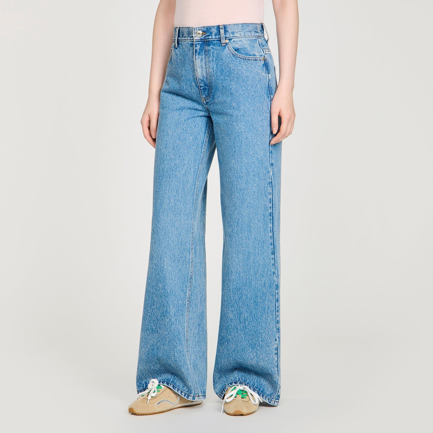 Samuel Faded Wide Straight-Leg Jeans Blue Jean