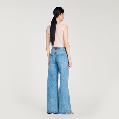 Samuel Faded Wide Straight-Leg Jeans Blue Jean