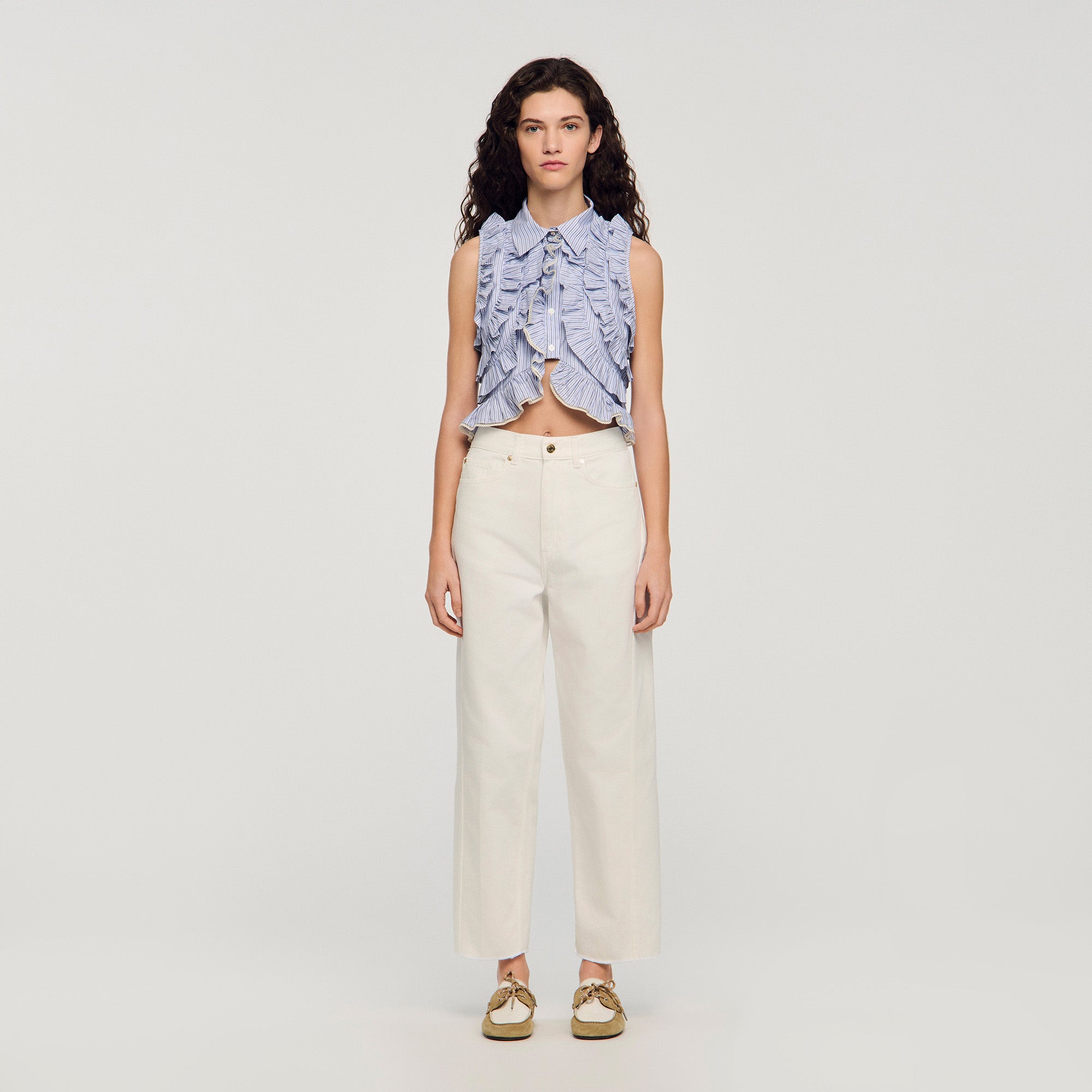 Ethan Barrel Jeans White