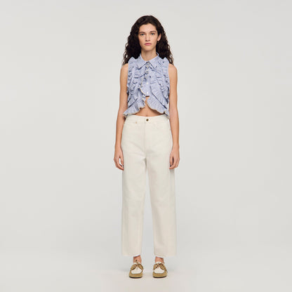 Ethan Barrel Jeans White