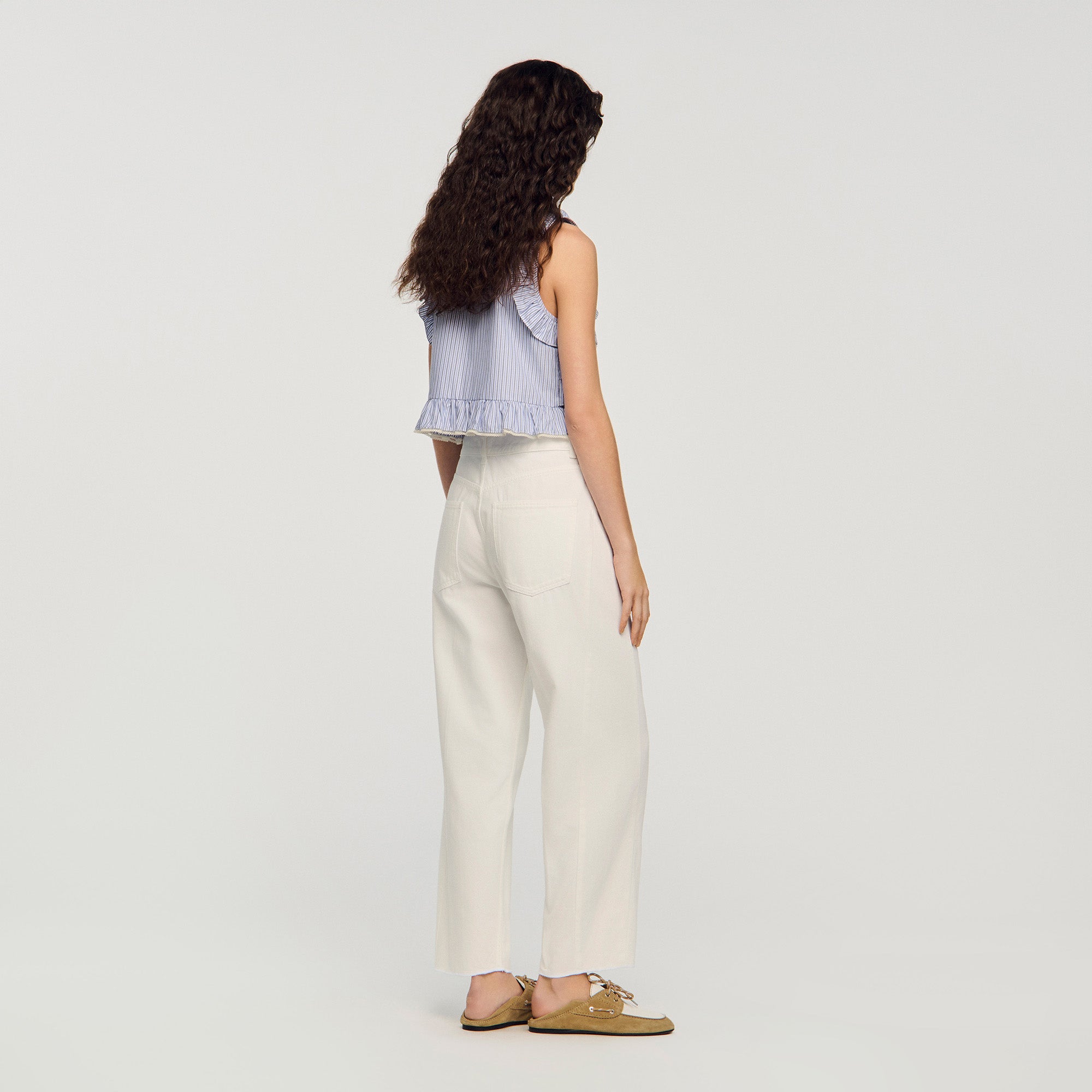 Ethan Barrel Jeans White