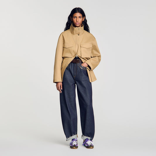 Kaja Barrel Jeans With Metal Details Blue Jean