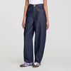 Kaja Barrel Jeans With Metal Details Blue Jean