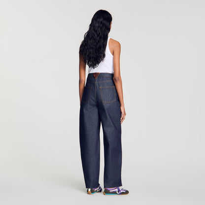 Kaja Barrel Jeans With Metal Details Blue Jean