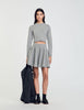 Pleated Skirt Grey