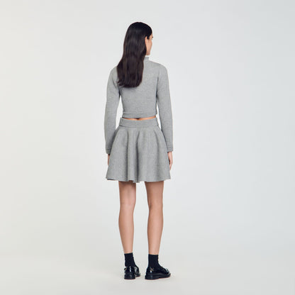 Pleated Skirt Grey