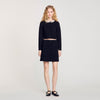 Short Knit Skirt Black