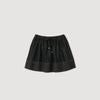 Short Dual-Material Skirt Black