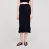 Aleria Knit Midi Skirt Black