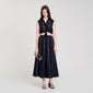 Aviv Crystal Embellished Maxi Skirt Black