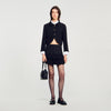 Zeline Short Ruffled Skirt Black