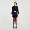 Zeline Short Ruffled Skirt Black