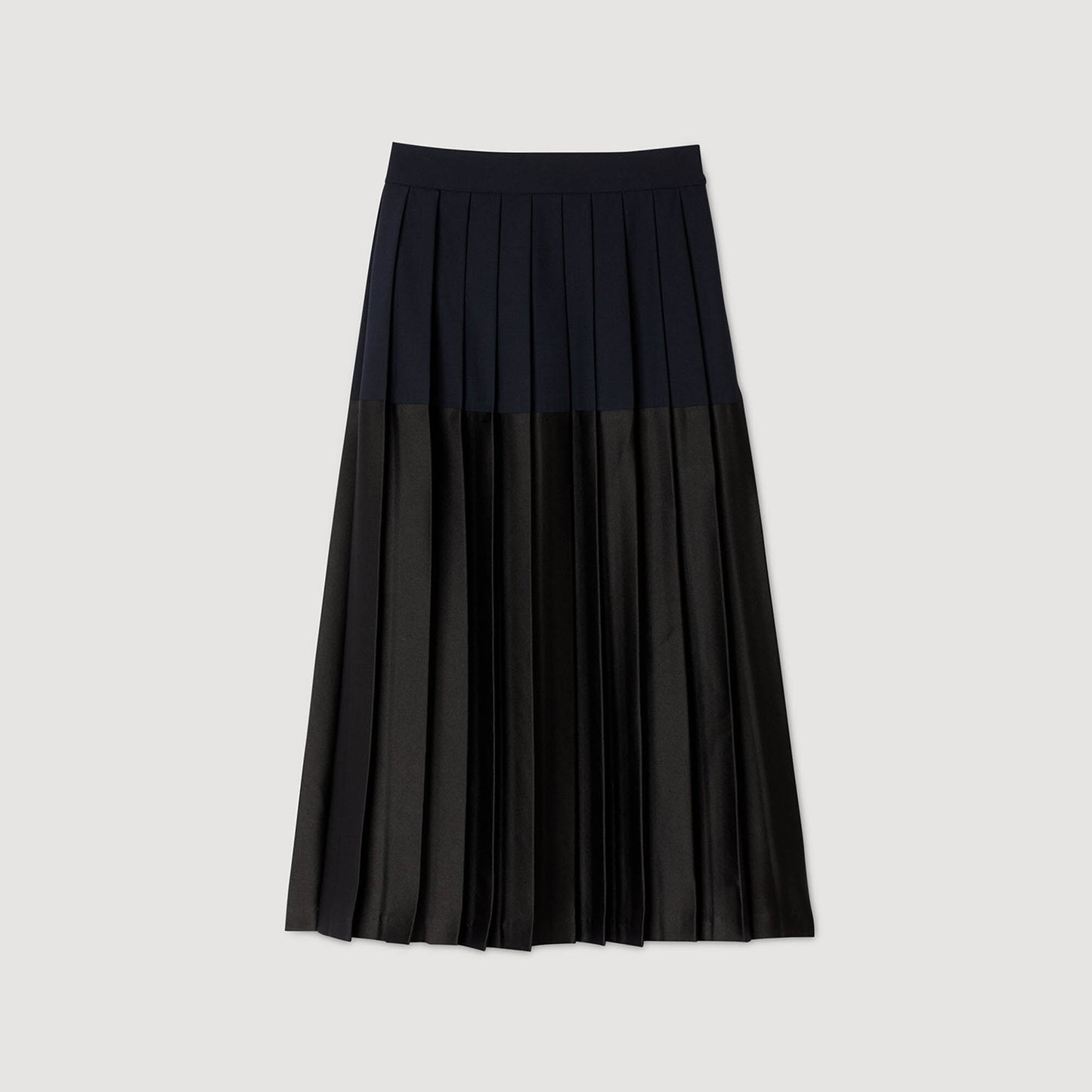 Zaza Long Pleated Skirt Navy Blue