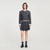 Rennes Short Rhinestone Suit Skirt Grey / Brown