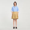 Short Ruffled Skirt Beige