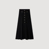 Venice Pointelle Knit Maxi Skirt Black