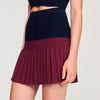 Arielle Short Two-Tone Pleated Skirt Navy Blue