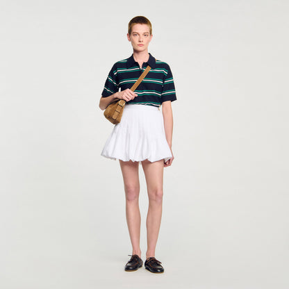 Meringue Short Bubble Skirt White