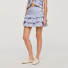 Margaret Short Striped Ruffled Skirt BLEU / MARINE