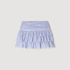 Margaret Short Striped Ruffled Skirt BLEU / MARINE