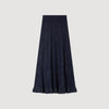 Leslie Rhinestone Knit Maxi Skirt Navy Blue