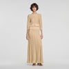 Leslie Long rhinestone knit skirt Vanilla