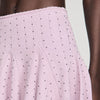Tea Short Rhinestone Knit Skirt Mauve