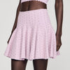 Tea Short Rhinestone Knit Skirt Mauve