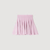 Tea Short Rhinestone Knit Skirt Mauve