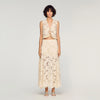 Amaya Long Guipure Skirt Ecru