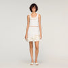 Corolle Short Floral Knit Skirt White