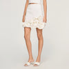 Corolle Short Floral Knit Skirt White