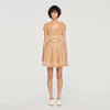 Amalfi Short Skirt With Scarf Embroidery Beige