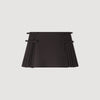 Cedriala Short pleated wool skirt Brown