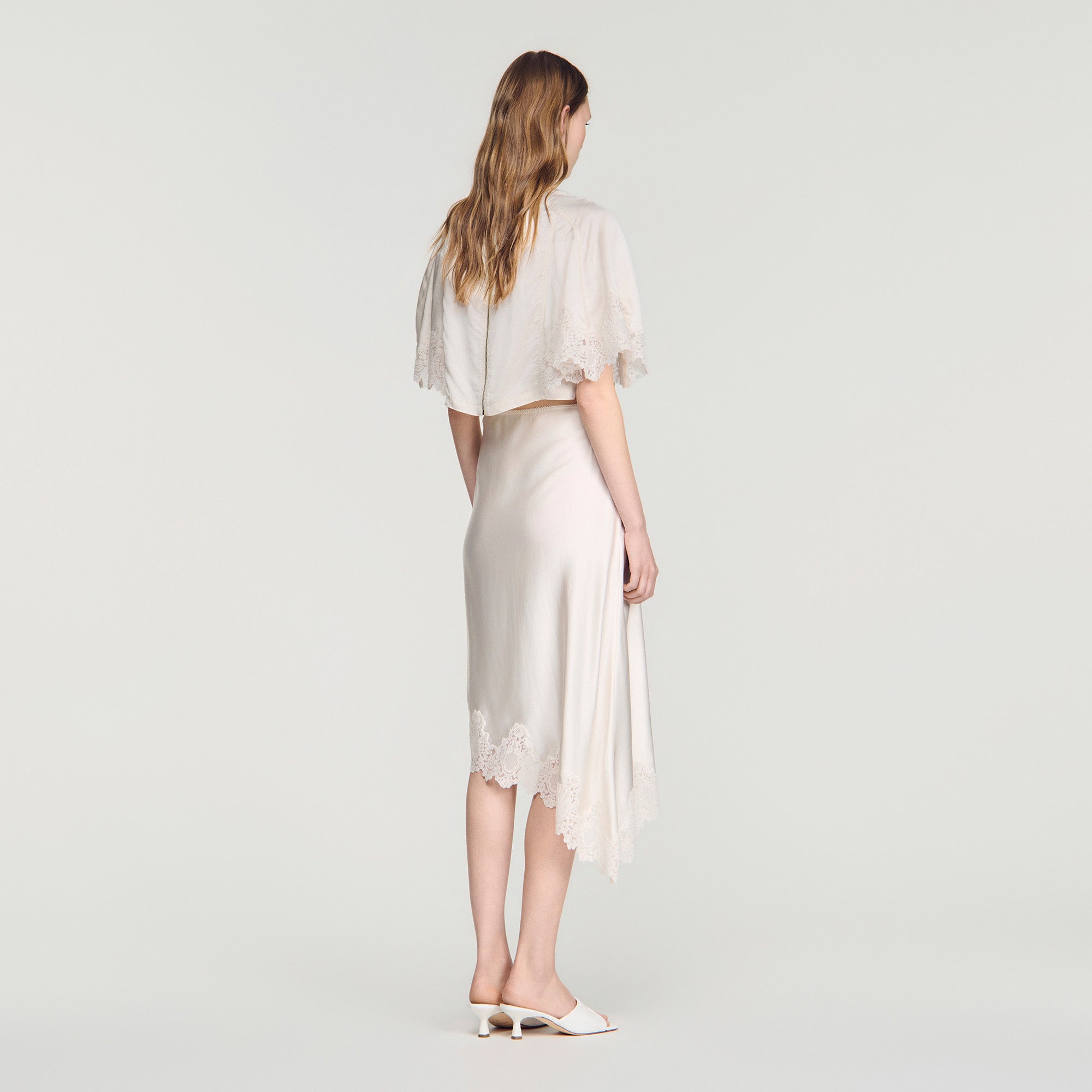Plume  Knit Skirt Ecru