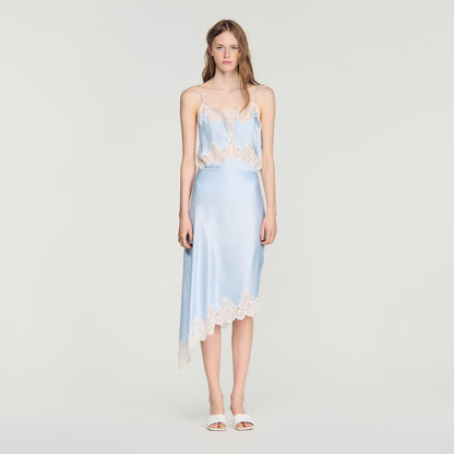 Plume  Printed Skirt Blue / Ecru