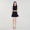 Noella Short ribbed knit skirt Black