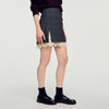 Poesa Short skirt with lace panel Grey