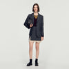 Poesa Short skirt with lace panel Grey