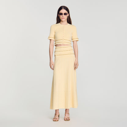 Lorianne Long tassel skirt Vanilla