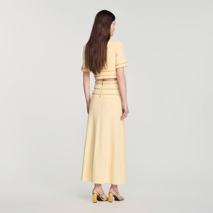Lorianne Long tassel skirt Vanilla