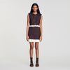 Allison Short 2-in-1 wool skirt Light Brown