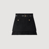 Edma 2-in-1 tweed skirt Black