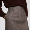Prune Long wool skirt Greige