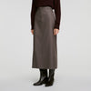 Prune Long wool skirt Greige