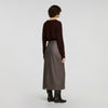 Prune Long wool skirt Greige