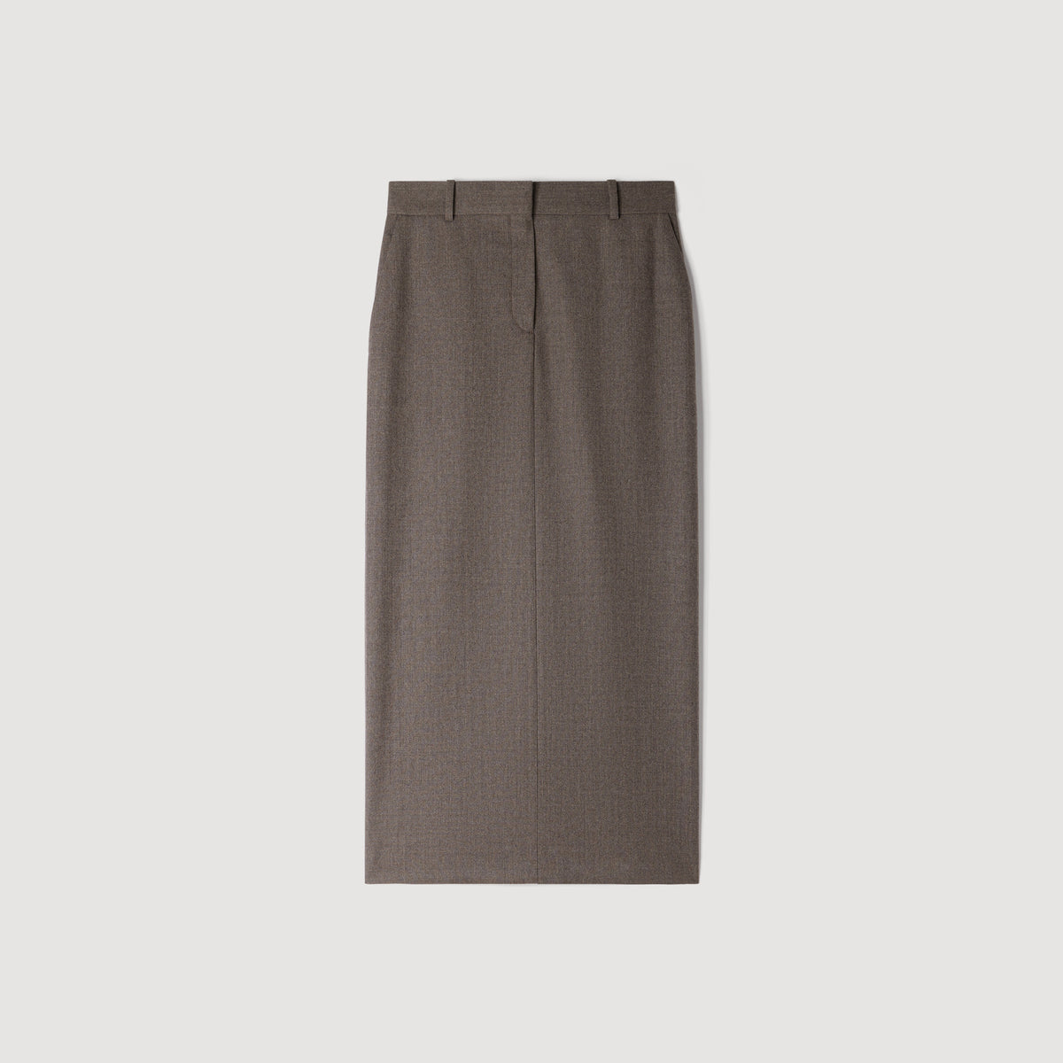 Prune Long wool skirt Greige