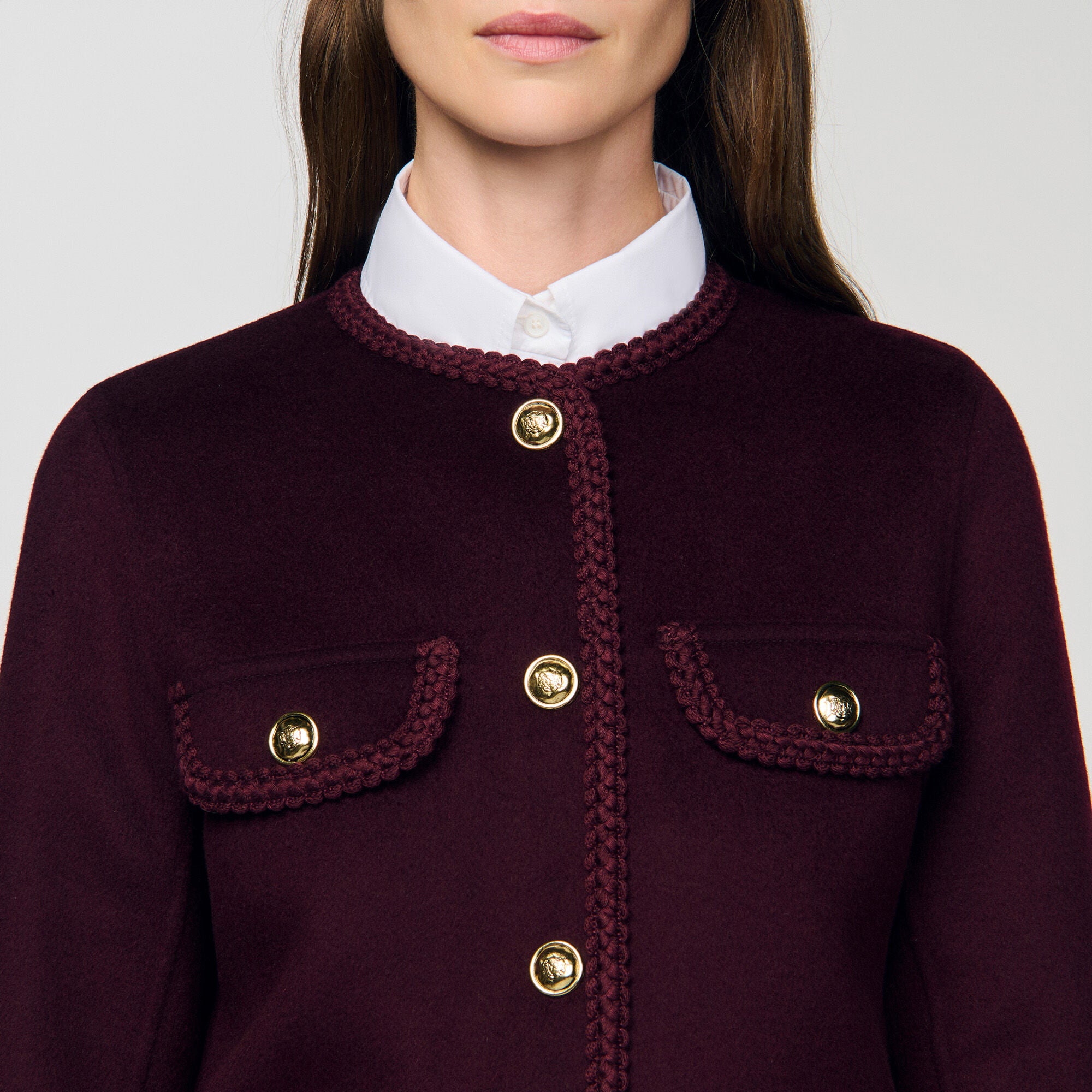Jilliane Double-Faced Jacket Bordeaux