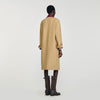 Joey Trench Coat With Leather Collar Beige
