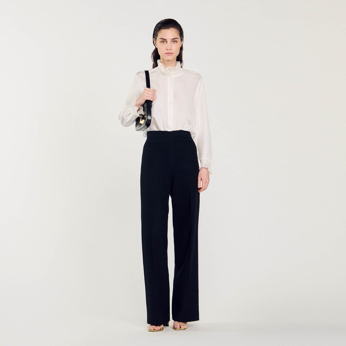 Tweed Trousers Black